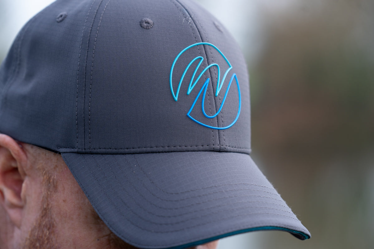 Outline Logo Cap Grey and Blue