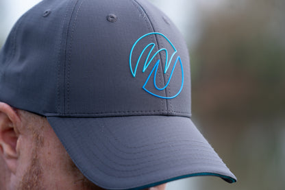 Outline Logo Cap Grey and Blue